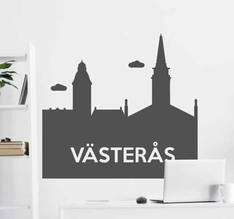 Skyline "västerås" skyline wallsticker - Tenstickers