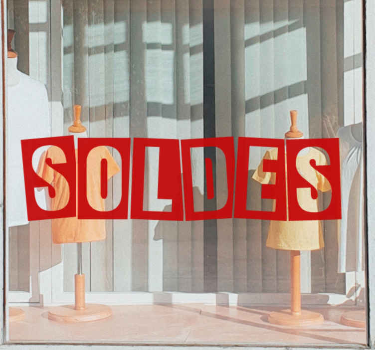 Sticker soldes vitrine promo - TenStickers