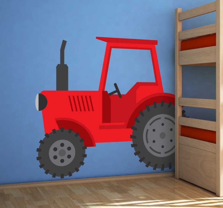 Vinis para quarto infantil Trator realista - TenStickers