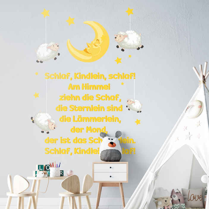 Wandtattoo Sprüche Schlaf Kindlein Schlaf - TenStickers