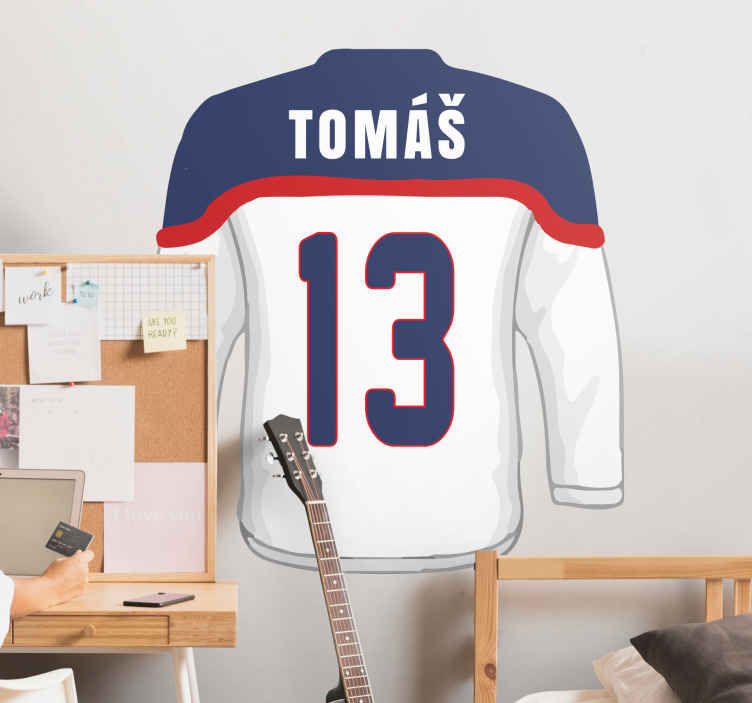 Nálepka na stenu hokejový dres - Tenstickers