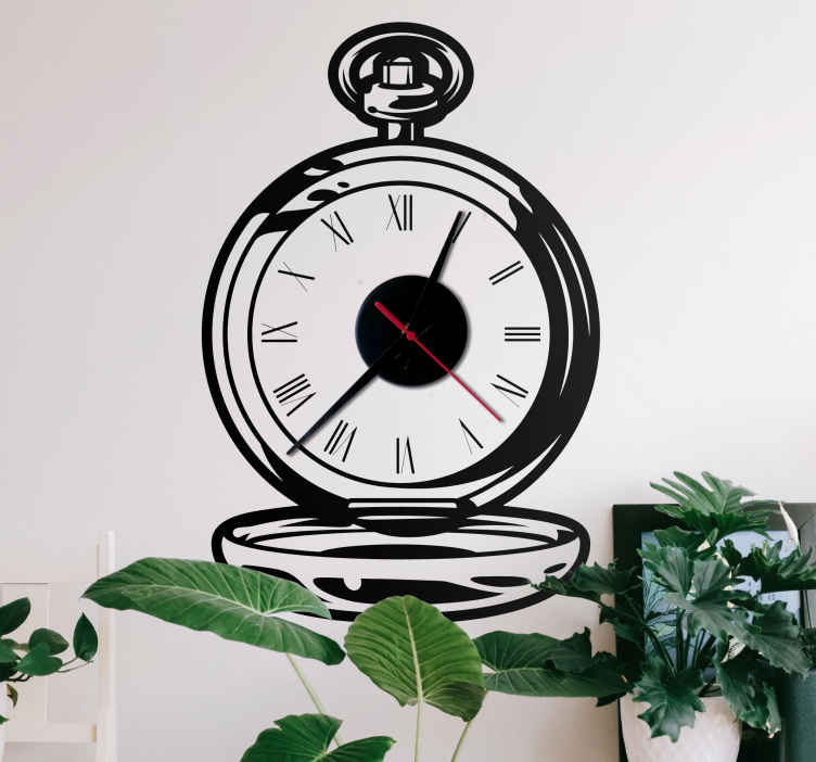 Wandtattoo originelle Taschenuhr - TenStickers
