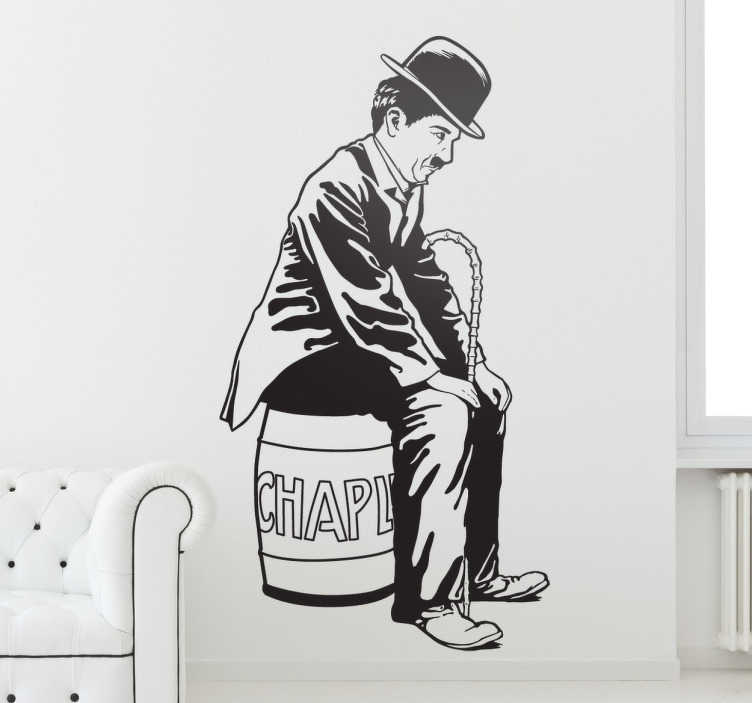 Sticker portrait Charlie Chaplin