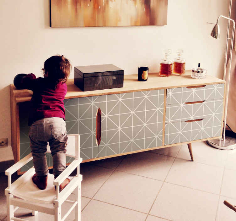 Vinilo mueble patrón de azulejos beige - TenVinilo