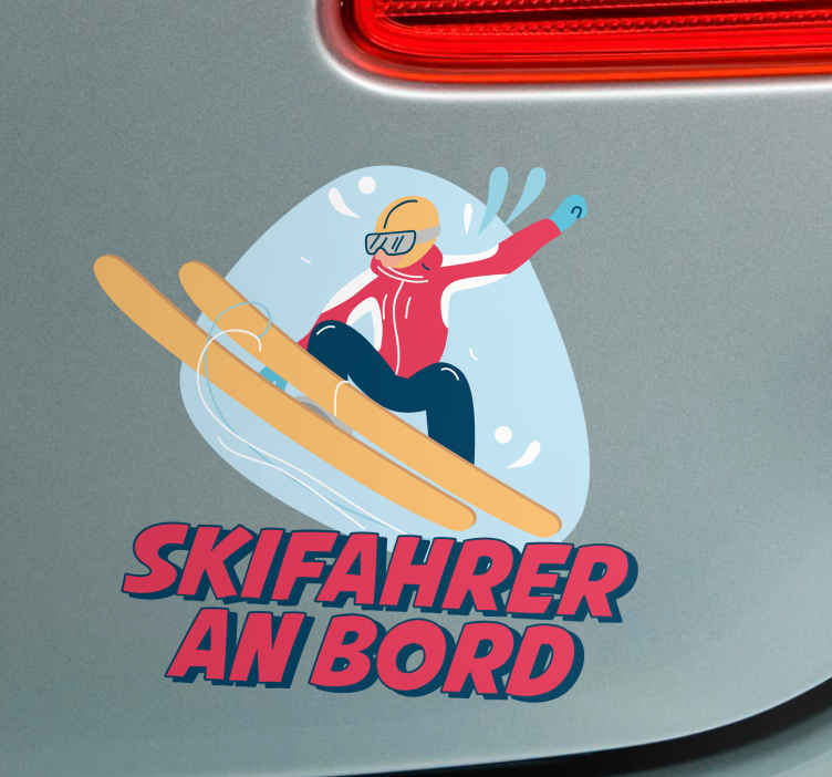 Aufkleber Skifahrer an Bord - TenStickers