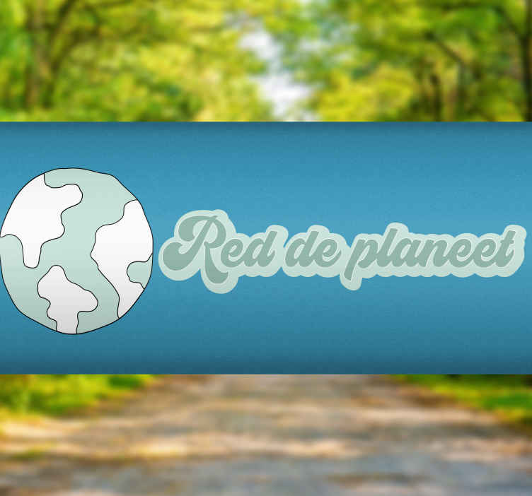 Fietsstickers red de planeet - TenStickers