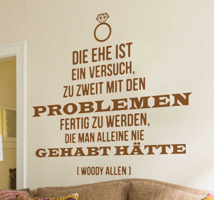 Woody Allen Zitat Sticker TenStickers