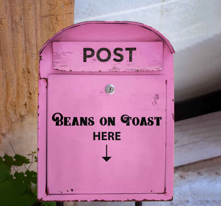 Beans on Toast door sticker - TenStickers