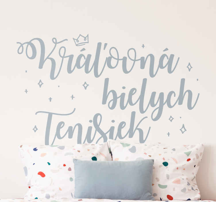 Nálepka Kráľovná bielych tenisiek - Tenstickers