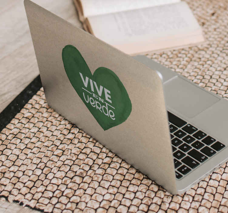 Pegatina para portátiles vive en verde - sticker