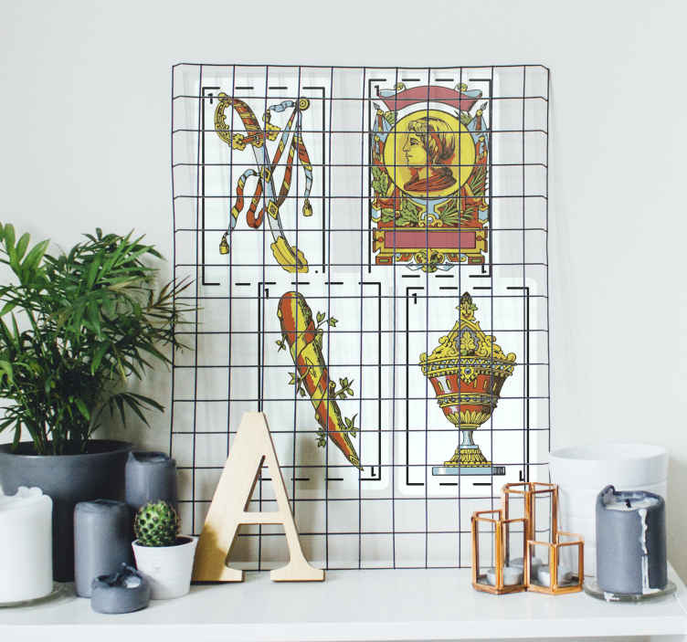 Vinilo pared baraja española - TenVinilo