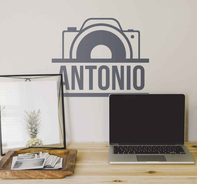 Vinilo decorativo personalizable camara - decoración en