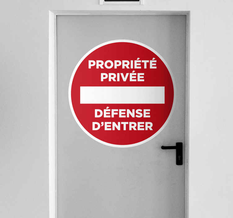 Stickers Signalisation propriété privée - TenStickers