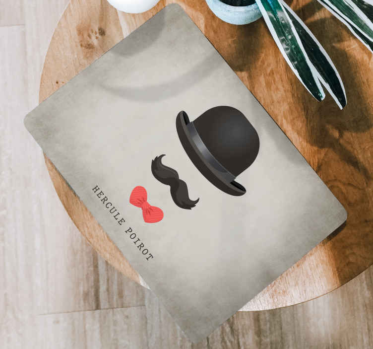 Poirot Iconic laptop vinyl skin decal - TenStickers