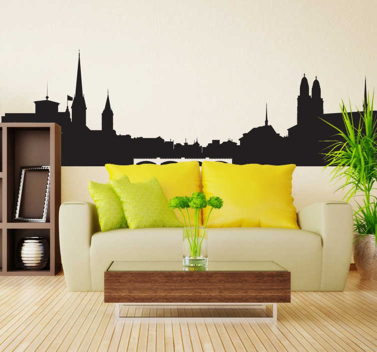 Sticker skyline Zurich
