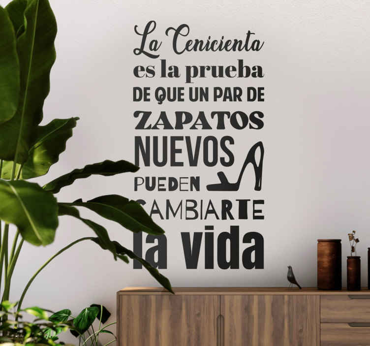 Vinilo frase célebre Cenicienta - TenVinilo