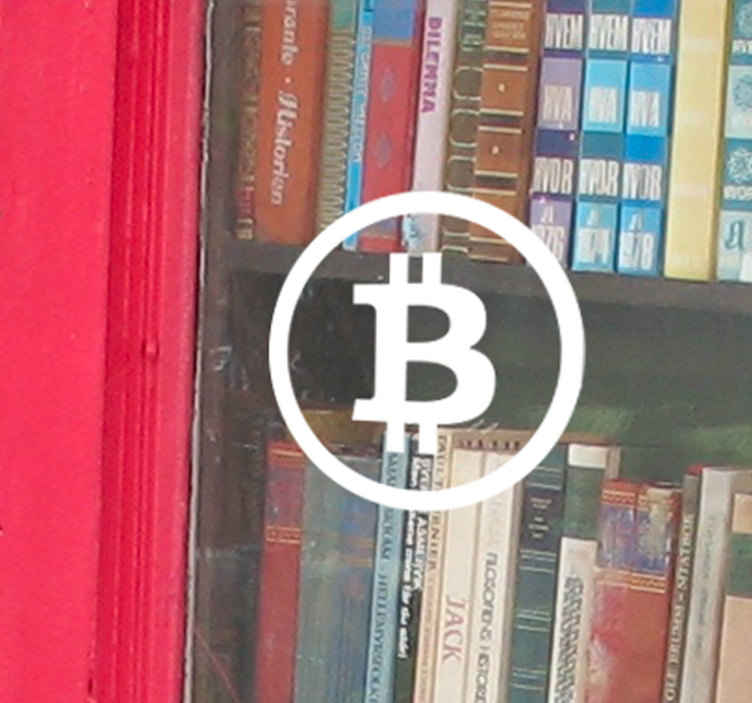 Vinilo ventana simbolo Bitcoin monocolor - adhesivo
