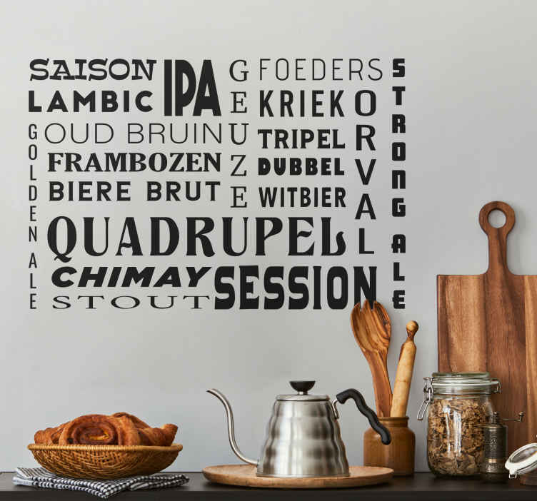 Sticker Boisson bières belges - TenStickers