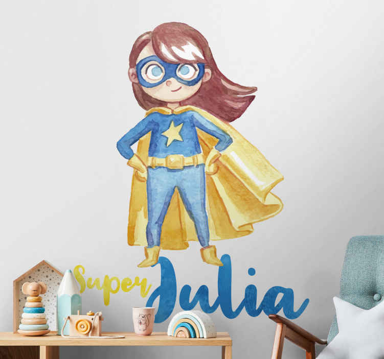 Pegatinas superhéroe Superheroína personalizada - TenVinilo