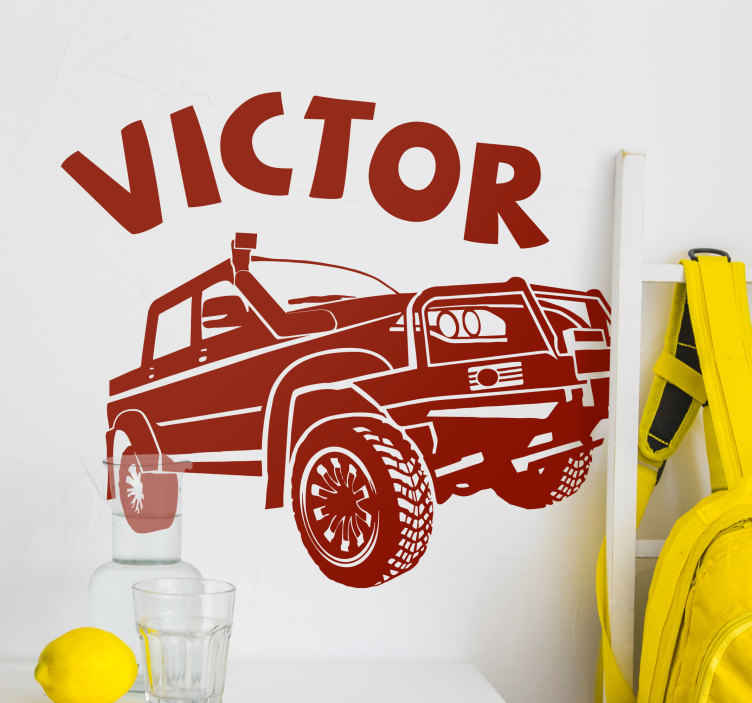 Vinilo coche todoterreno personalizable - pegatina pared