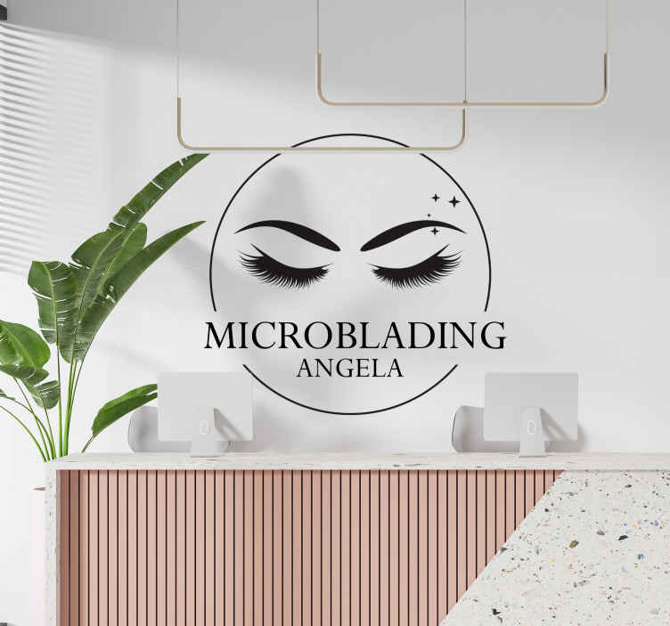 Vinilo de moda Microblading Cejas - TenVinilo