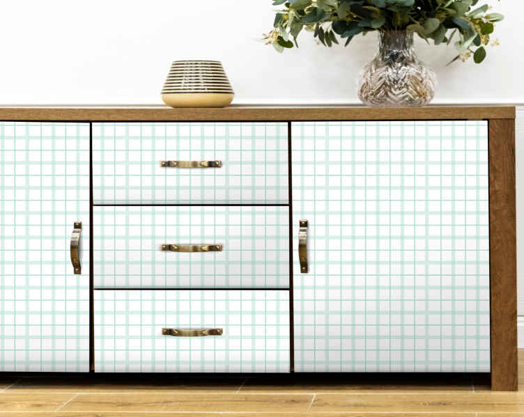 Vinilo mueble Vichy Pastel - forrar madera