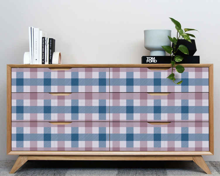 Vinilo para mueble Cuadrados Vichy - TenVinilo