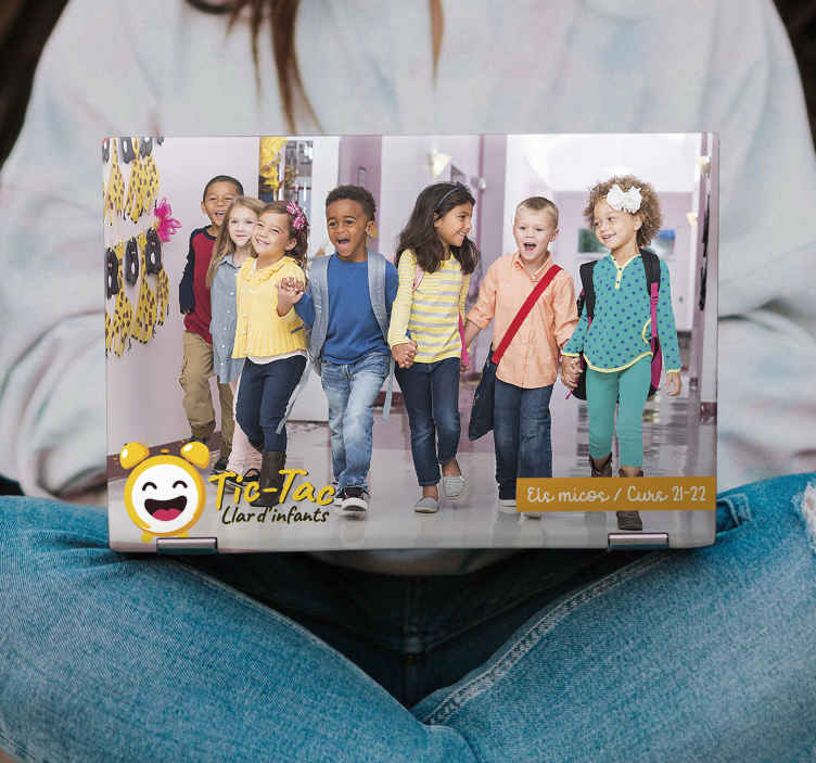 Pegatina para portátiles TIc-Tac Llar d'infants - TenVinilo