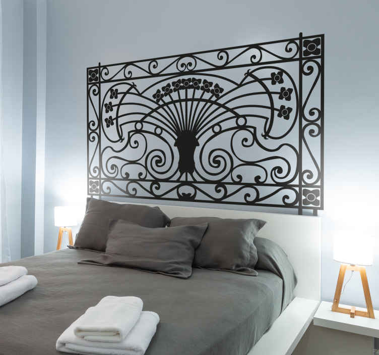 Modern style headboard decal - TenStickers