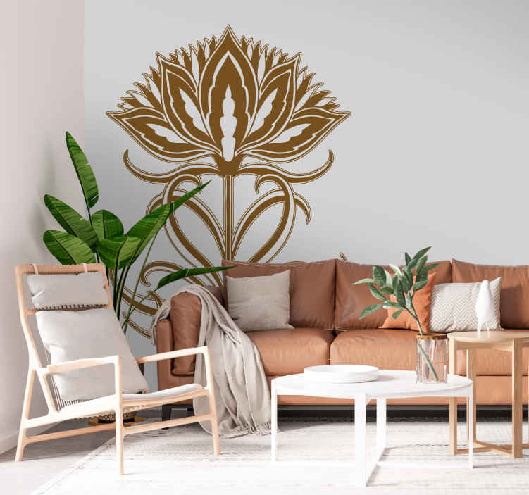 Modern style flower wall decal TenStickers