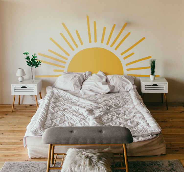 Adesivo murale sole camera da letto - TenStickers