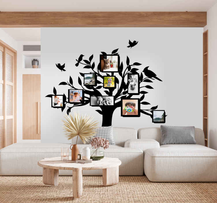 Acheter Autocollant mural 3D arbre petits amoureux, autocollants muraux  artistiques pour salon familial, décoration murale de chambre à coucher