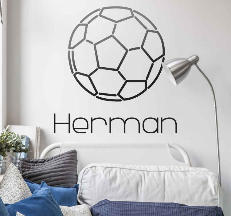 Isimli tek renkli top hayvan çıkartması - TenStickers
