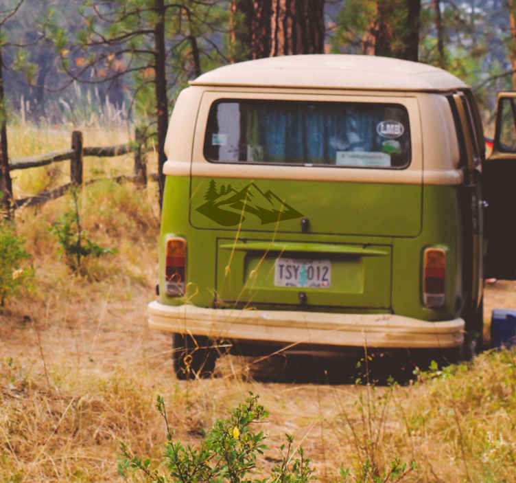 Berg vallei camper sticker - TenStickers