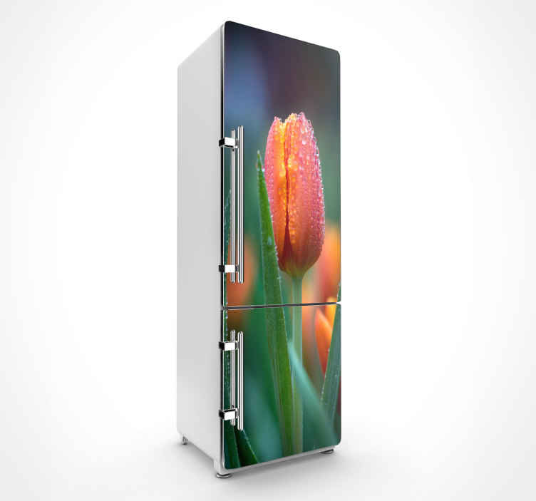 Muursticker tulpen voor koelkast - TenStickers