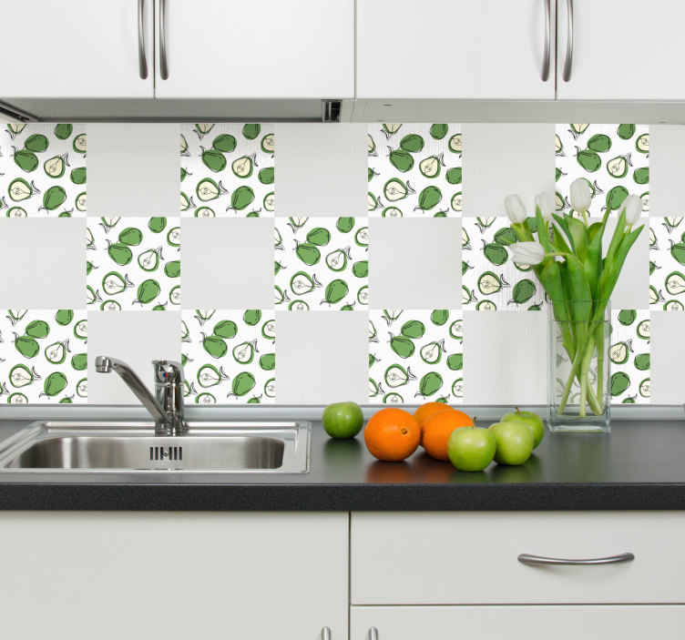 Tegelsticker peren voor keuken - TenStickers