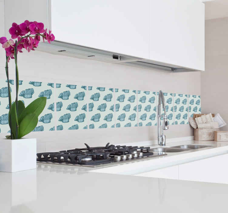 Tegelsticker  keuken koksmuts - TenStickers
