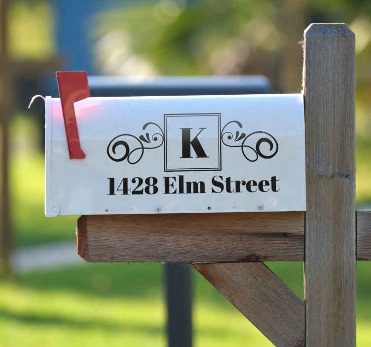 Ornamental mailbox decals TenStickers