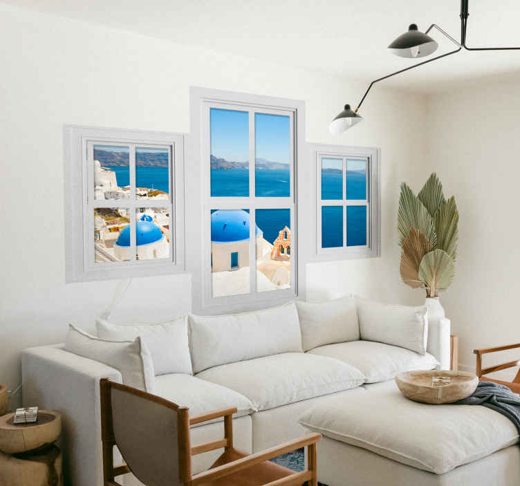 Vinilo efectos visuales vistas a Santorini - TenVinilo