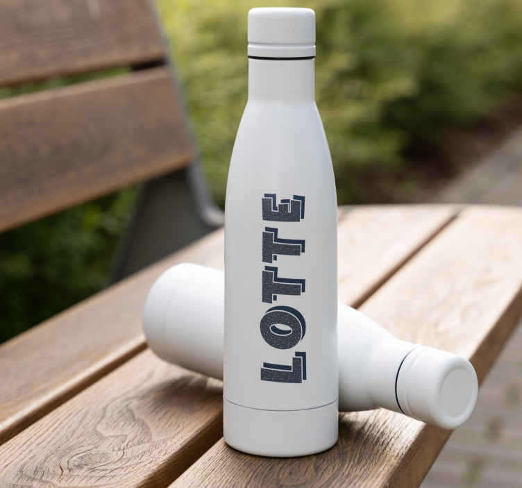 Gekleurde stippen drinkfles sticker - TenStickers