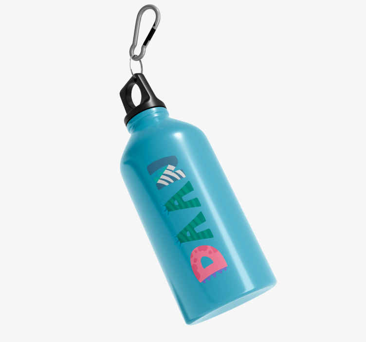 Dieren patroon drinkfles sticker - TenStickers