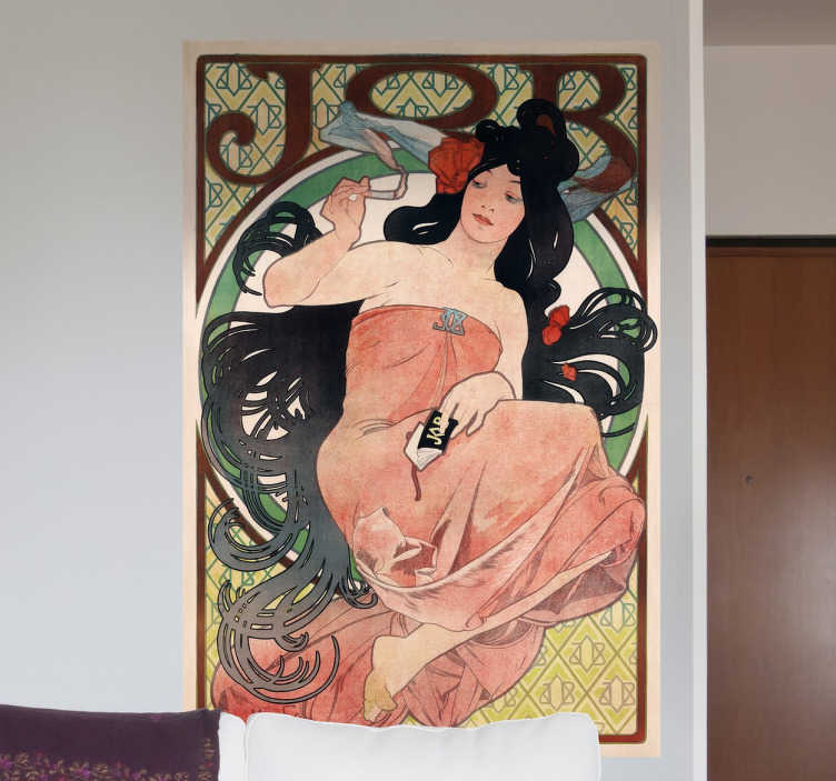 Vinilo cartel Mucha art nouveau - vinilos para paredes