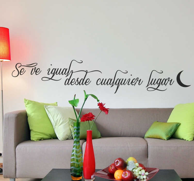 Vinilo decorativo texto se ve igual - TenVinilo