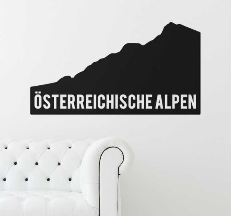 Wandtattoo Österreichische Alpen - TenStickers