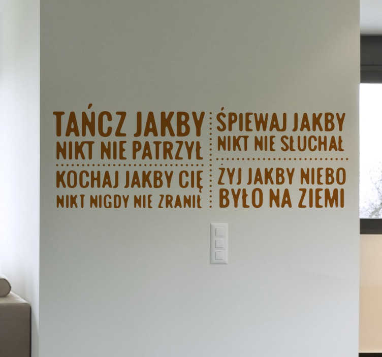 Naklejka z napisami motywacyjna - TenStickers