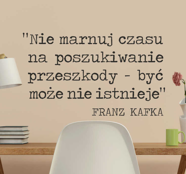 Naklejka z cytatem Kafki - TenStickers