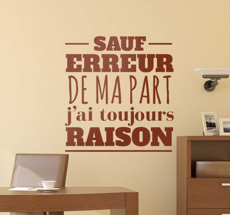 Sticker texte sauf erreur de ma part TenStickers