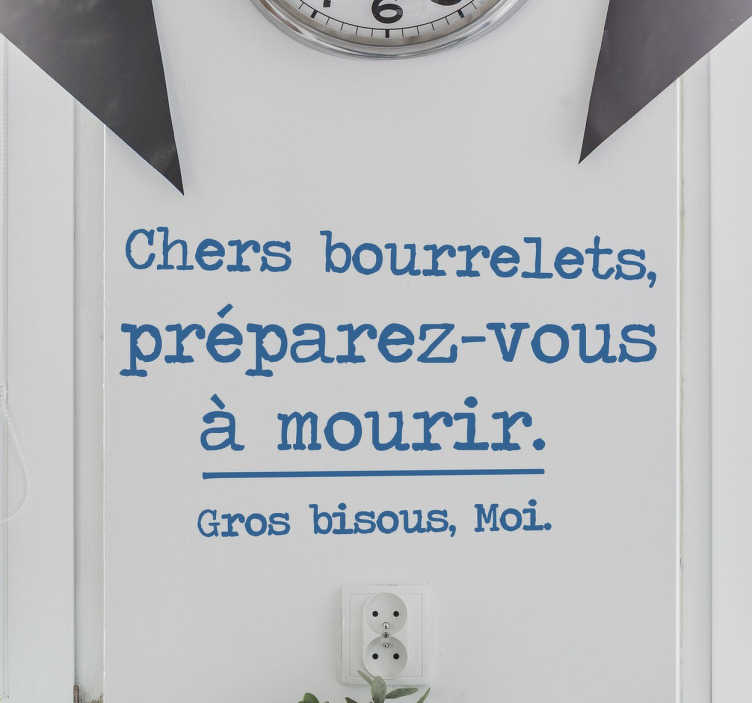 Sticker texte chers bourrelets