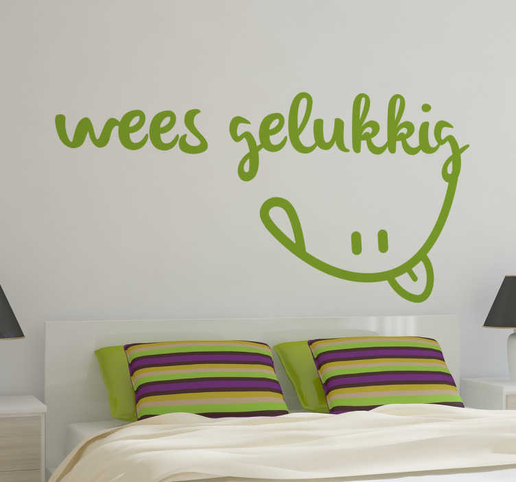Ben Gelukkig Muursticker - TenStickers
