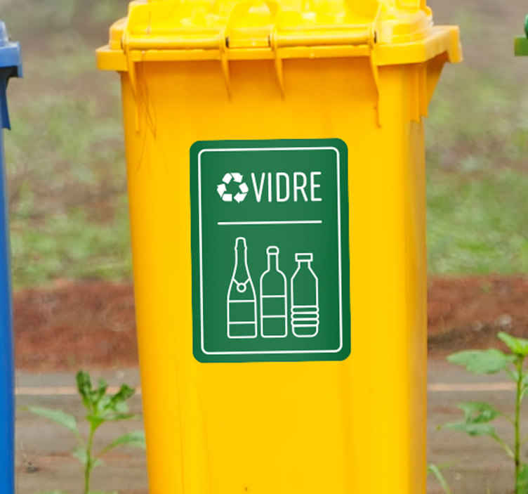 Vinilo catalán reciclaje vidre - adhesivo
